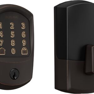 Schlage BE489WB GRW 716 Encode WiFi Smart Deadbolt Lock, Keyed Alike…