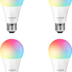 SYLVANIA Smart Wifi LED Bulb, 60W Equivalent, Full Color…