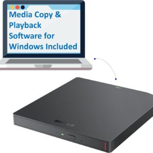 BUFFALO MediaStation 6X Portable Blu-ray Player Type-C USB 3.2 (Gen 1)