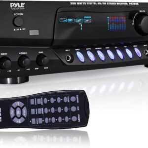 Pyle 200W Home Audio Power Amplifier – Stereo Receiver with AM/FM/CD/MP3/WMA/AAC/USB/SD/AUX…