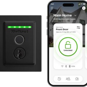 Kwikset Halo Touch Fingerprint Wi-Fi Smart Lock, Keyless Entry…