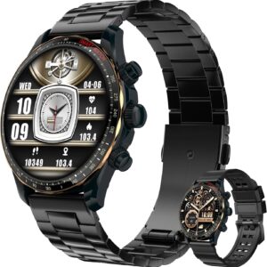 Smart Watches for Men, 1.43″ AMOLED Screen Fitness Watch IP67 Waterproof…