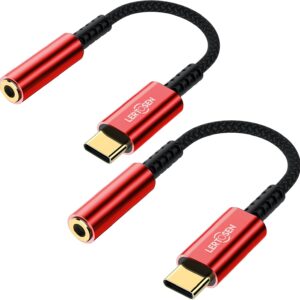USB Type C to 3.5mm Female Headphone Jack Adapter,(2-Pack) U…
