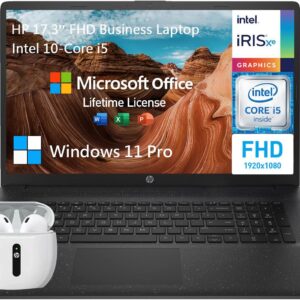 HP Newest 17 Inch Laptop Computer, FHD IPS 17.3 Business Lap…