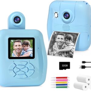 PROGRACE Instant Print Kids Camera – 1080P Digital Camera for Kids…