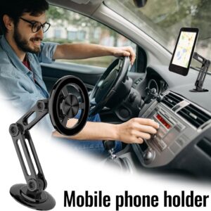 Magnetic Car Phone Holder Metal Car Navigation Bracket 360 Degree Rotation…