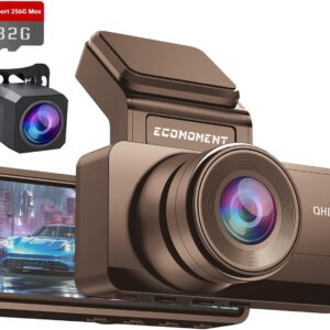 Front and Rear Dash Cam: 2.5K+1080P Dual Dashboard Camera for Car…