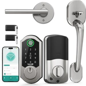 Hornbill Smart Door Lock Set – WiFi Deadbolt with Handles, Fingerprint…