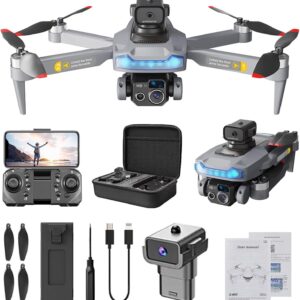 Drone with 4K Camera, WiFi FPV Drone, Dual Camera Drone with…