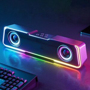Portable Bluetooth Speakers, 5.3 Colorful Lights Wireless Sound…