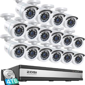 ZOSI H.265+ 16CH AI Human Vehicle Security Camera System…