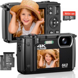 4K Digital Camera for Photography, 64MP Auto Focus Video Camera…