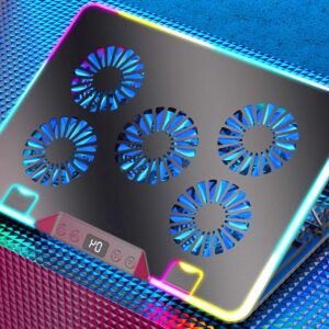 RGB Gaming Laptop Cooling Fan Pad 15.6 14 13 12 10Inc…