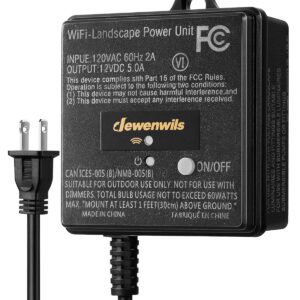 DEWENWILS 60W WiFi Low Voltage Transformer, 120V AC to 12V D…