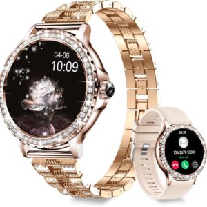 Women's Smart Watches (Answer/Make Calls) with Diamonds, 1….