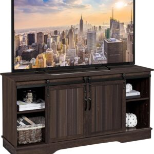 Yaheetech TV Stand for TVs up to 65 inches, Farmhouse Media Stand with Storage…