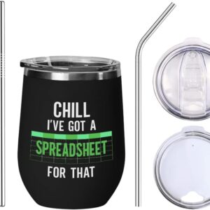 Accountant Wine Tumblers, 12oz Stainless Steel Insulated Tumbler…