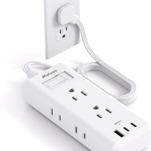 Flat Plug Extension Cord, Ultra Flat Power Strip…