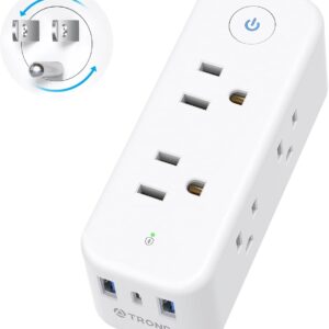 TROND Outlet Extender USB Surge Protector – Multi Plug…