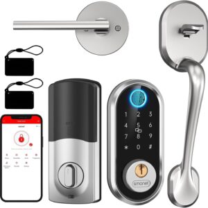 Keyless Entry Door Lock Handle: SMONET Smart Front Door Lock…