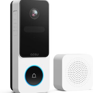 AOSU Wireless Doorbell Camera – Head to Toe View,…