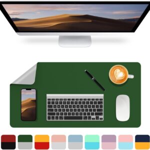 Leather Desk Pad Protector, Large Double-Sided PU Leather Mouse…