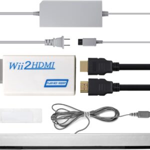 Wii to HDMI Adapter 4 in 1 + AC Adapter with Power Cable…