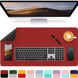 Leather Desk Pad Protector, PU Leather Double-Sided Large Mouse…