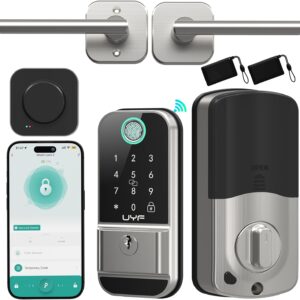 WiFi Smart Entry Door Lock: Silver Keyless Entry Door Lock…