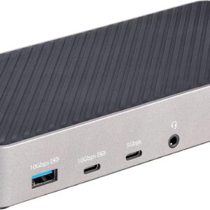 StarTech.com Triple 4k USB C HDMI/DP Dock Base – 5X USB Hub – GbE…
