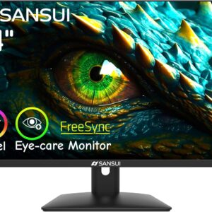 SANSUI Computer Monitor 24 Inch IPS Eye Care 1080P Screen H…