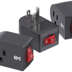 Cable issues [ETL Listed] Pack of 3 grounded outlets with ON of…