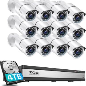 ZOSI H.265+ 1080p 16 Channel Home Security Camera System,…
