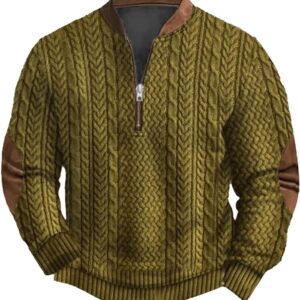 Women's Casual Stand Collar Cashmere Button Long Sleeve Sweatshirt…