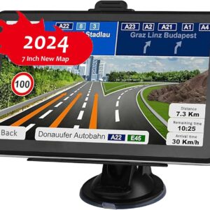Car GPS Navigation, Latest Map 2024 with 7 Inch Touch Screen…
