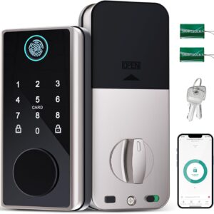 Smart Door Lock with Deadbolt and Fingerprint – ENOKER 5 in 1…