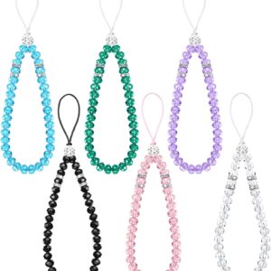 6 Pieces Mobile Phone Beaded Short Hand Wrist Lanyard…