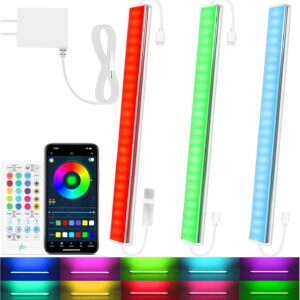3-Piece RGB Under Cabinet Light Kit, Smart APP…