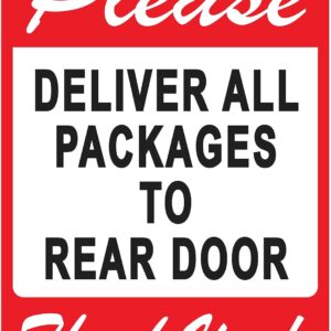 Back Door All Packages Sign – A Friendly Reminder…