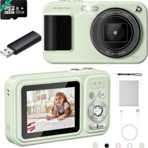 Digital Camera, Student Cameras with 32GB Card. Autofocus 48…