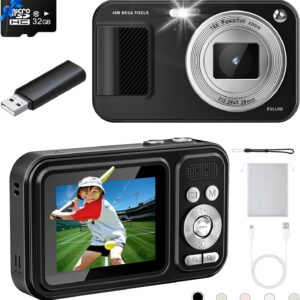 Digital Camera, Kids Camera with Auto Focus 48MP, FHD 1080P Point…