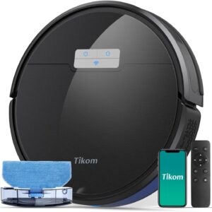 Tikom G8000 Pro Robot Vacuum Cleaner and Mop Combo, 4500Pa Suction,…