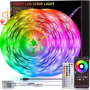 100ft LED Lights for Bedroom (2 Rolls of 50ft), LED Strip…
