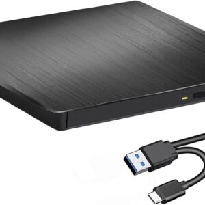 External CD DVD Drive, USB 3.0 Type C Ultra Slim CD D Drives…