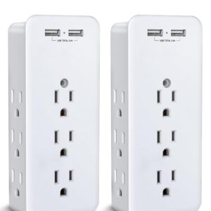 Wall Outlet, USB Wall Mount, XPLUS 2 USB Charging Ports (2.4…