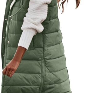 Long Padded Vest Women Warm and Comfortable Winter Coats with Hood…