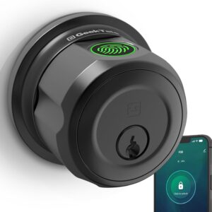 GeekTale Fingerprint Deadbolt Lock,Keyless Entry Door Lock, …