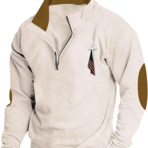 Vintage Sweatshirt Autumn Casual Sweatshirts Long Sleeve Quarter…