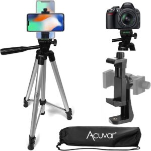 Acuvar 50″ Smartphone/Camera and Camcorder Tripod with Adjustable…