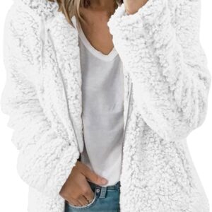 Cbcbtwo Women's Fuzzy Fleece Jacket Oversized Sherpa Fur Coat…